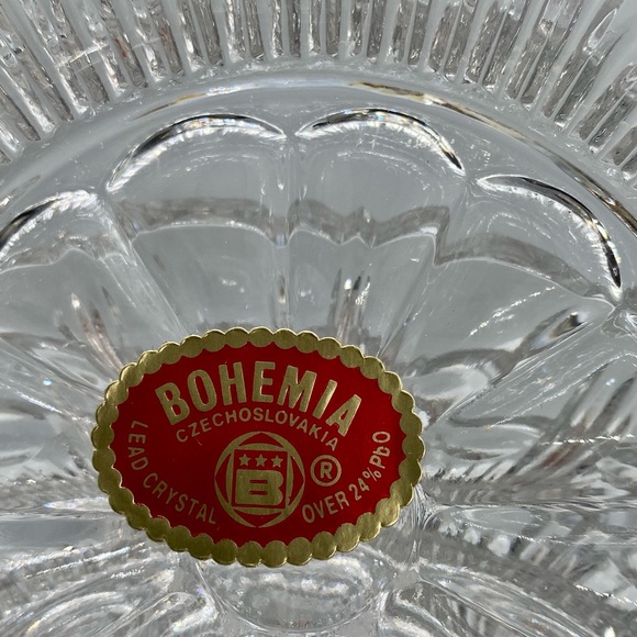 4 Bohemia Lead Crystal Czechoslovakia Cut Dishes - Picture 3 of 5